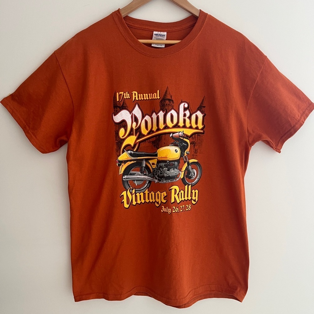 T-SHIRT CVMG Vintage Motorcycle 17th Ponoka Rally Celebrating 90 Years of BMW